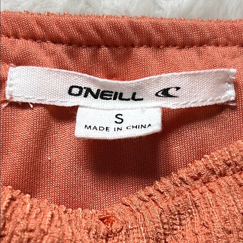 O'NEILL Teagan Smocked Mini Dress Puff Sleeve Sweetheart Neck Stretchy BodyCon S - Picture 15 of 17